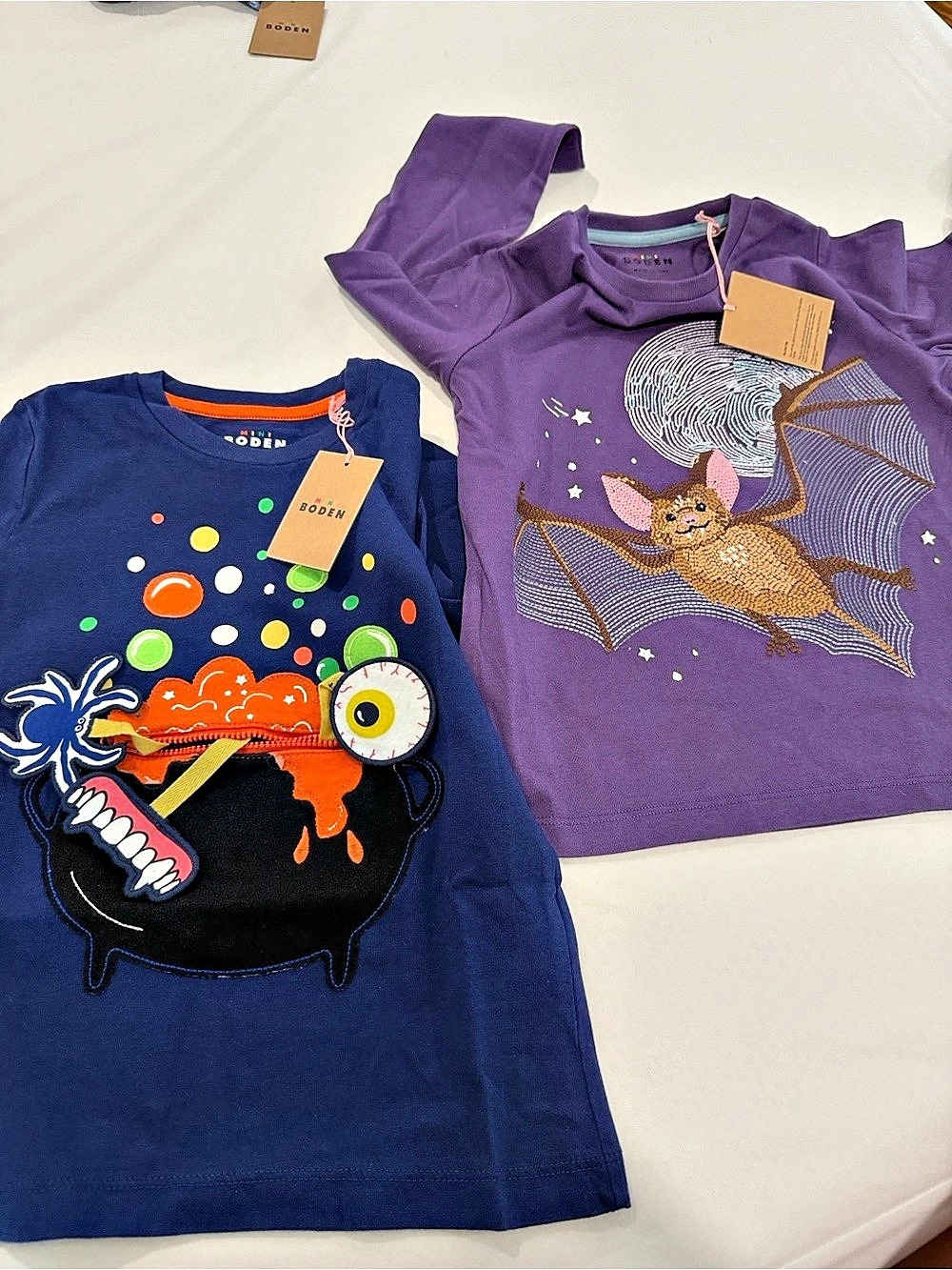 Mini Boden Graphic Tees Set Girls Boys 4-5Y
